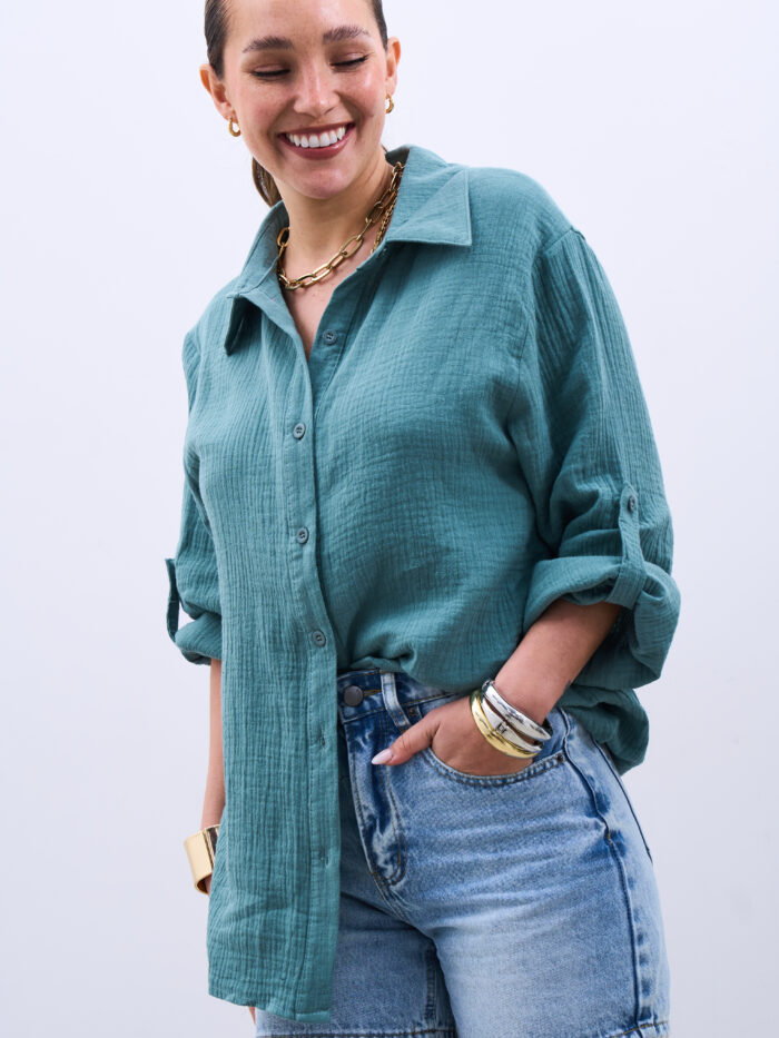 Camisa Muselina Verde
