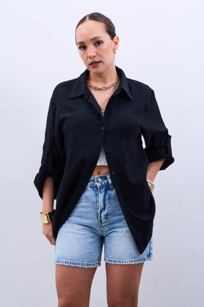 Camisa Muselina Negra - Imagen 5
