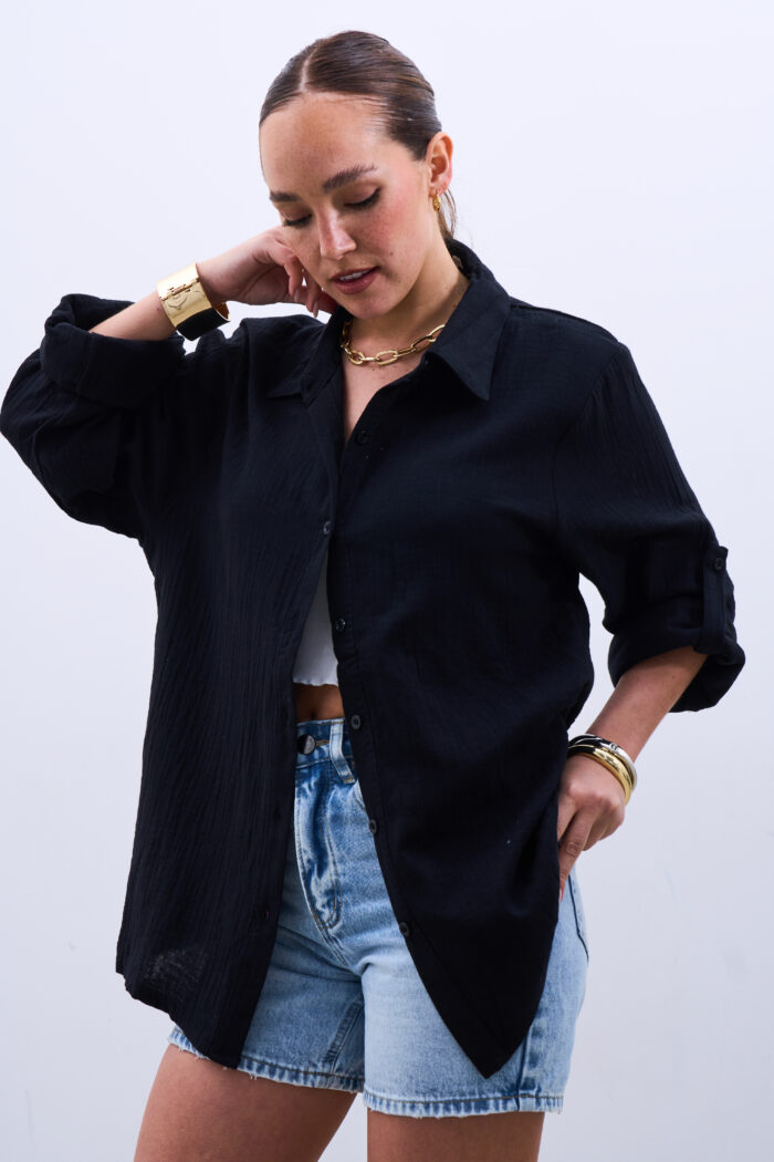 Camisa Muselina Negra - Imagen 2