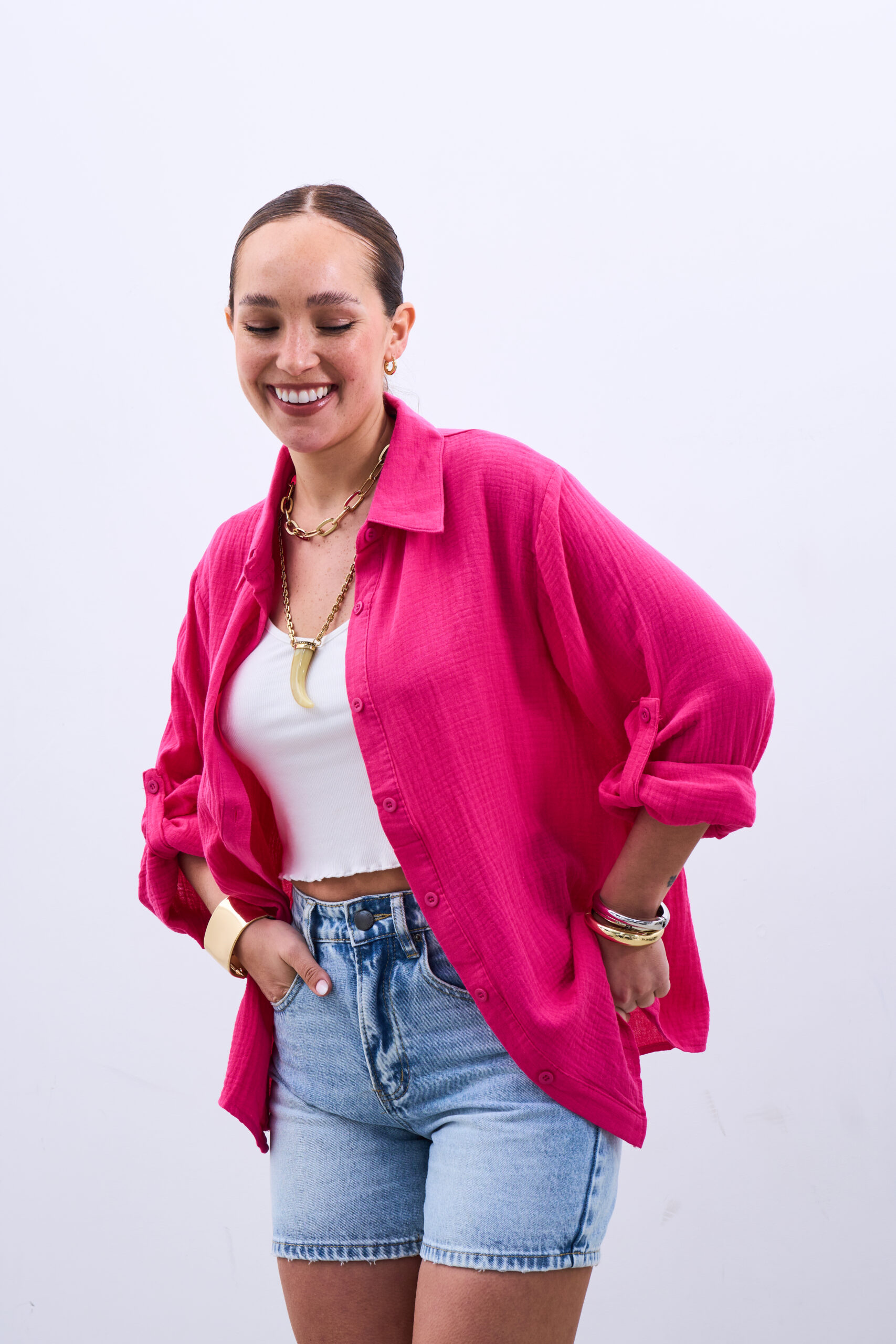 Camisa Muselina Fuscia - Imagen 4