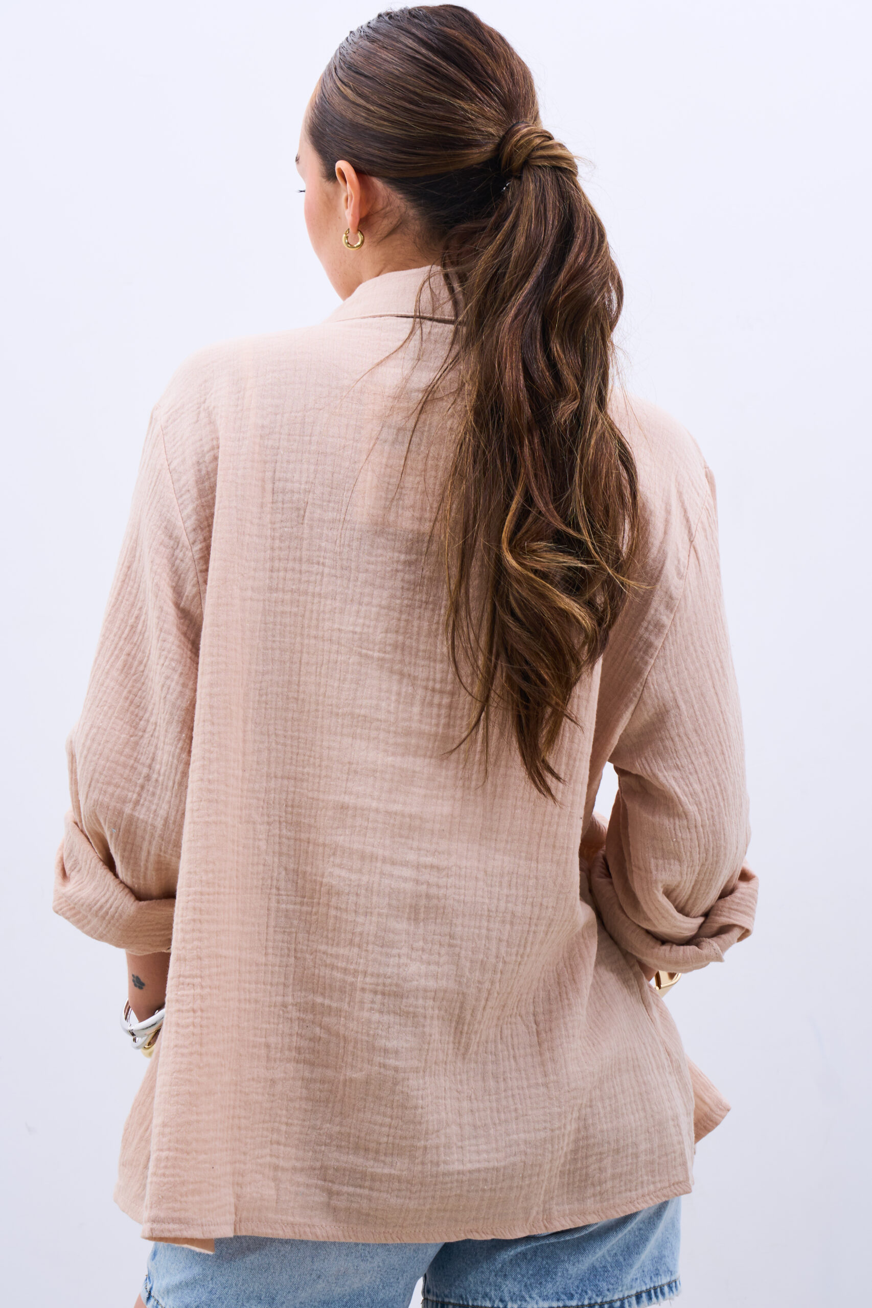 Camisa Muselina Beige - Imagen 6