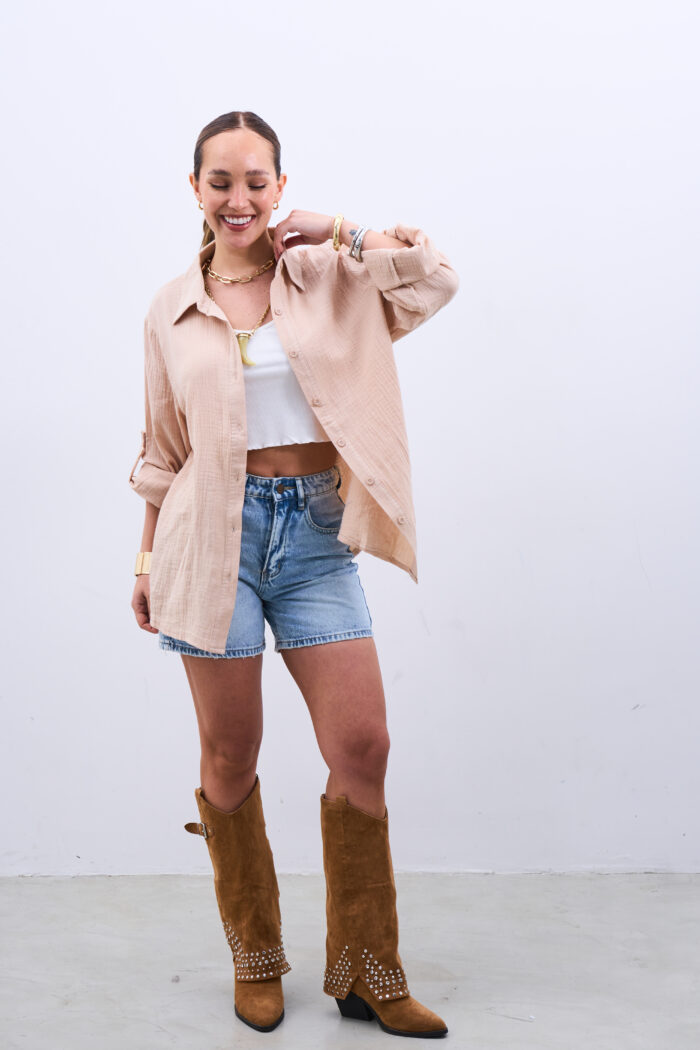 Camisa Muselina Beige