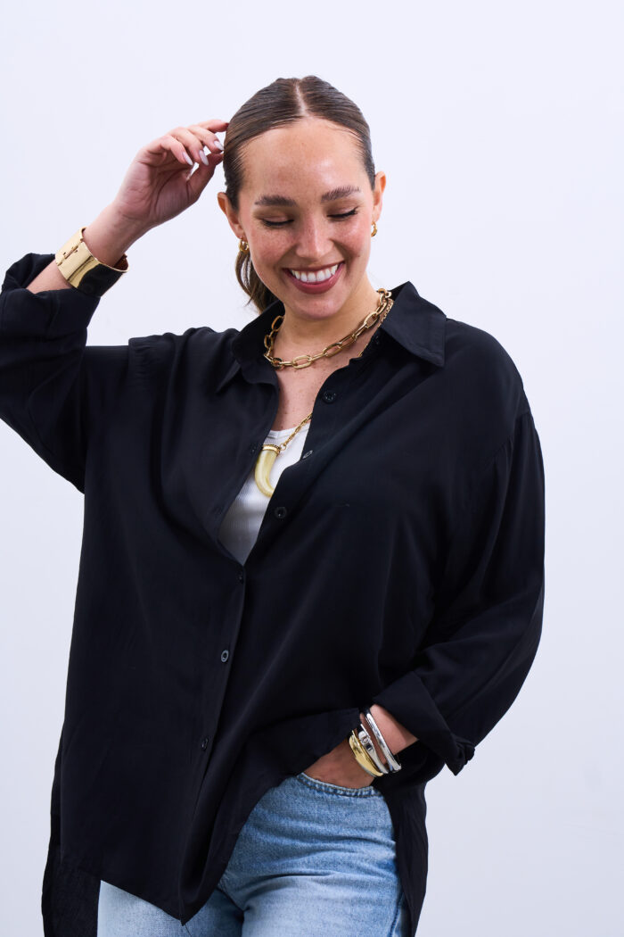 Camisa Lisa Negra - Imagen 6