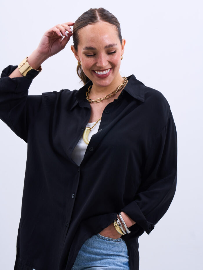 Camisa Lisa Negra
