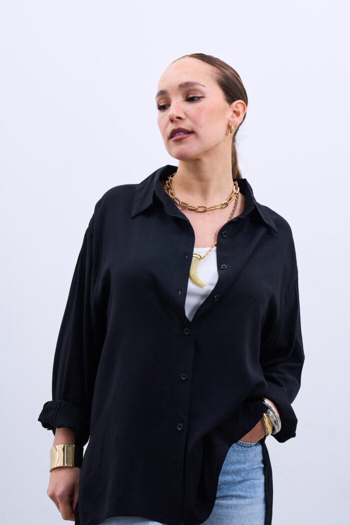 Camisa Lisa Negra - Imagen 4