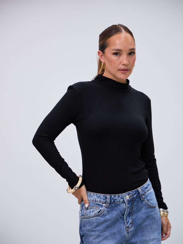 Polerita Basica Larga Negro L26-3320