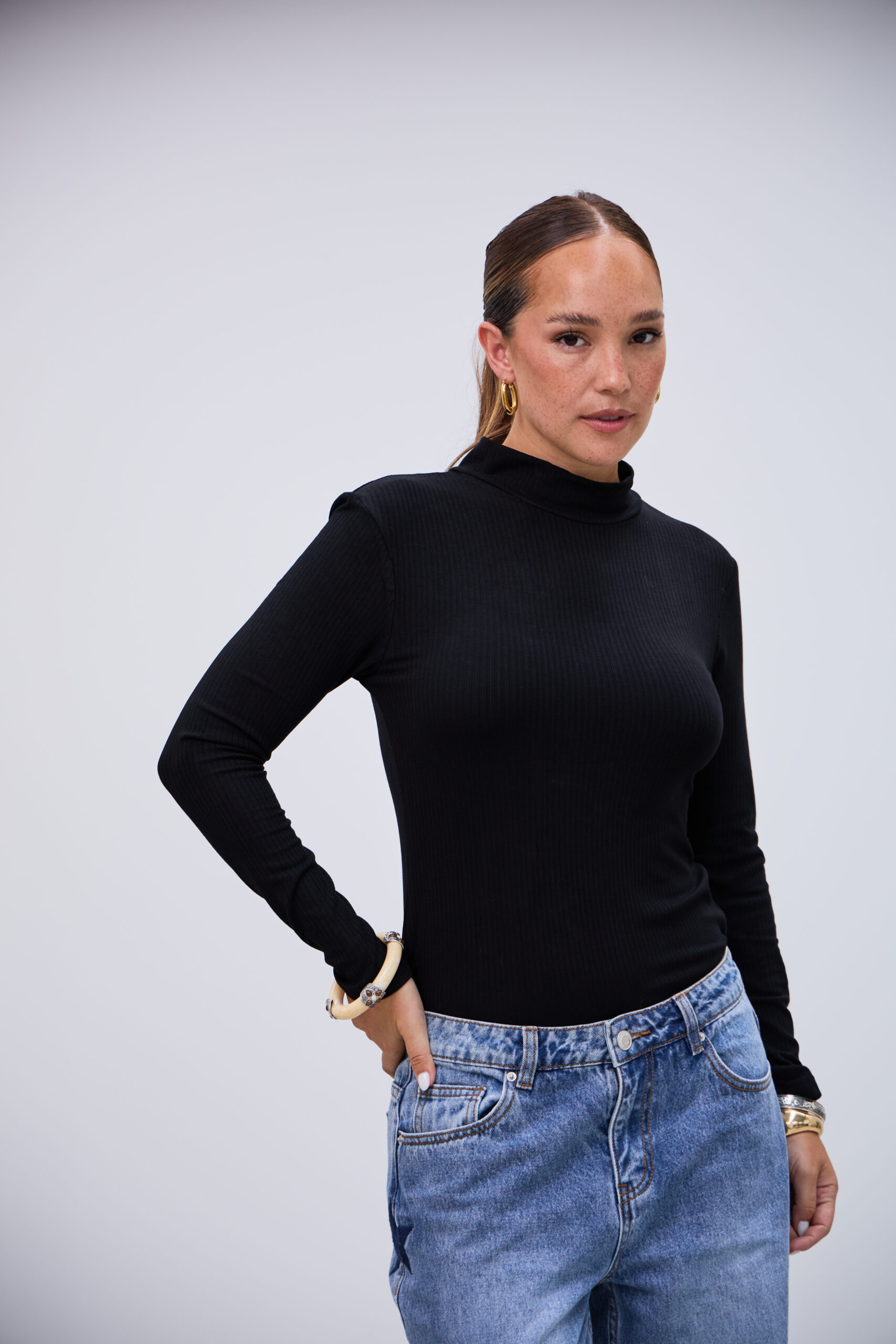 Polerita Basica Larga Negro L26-3320