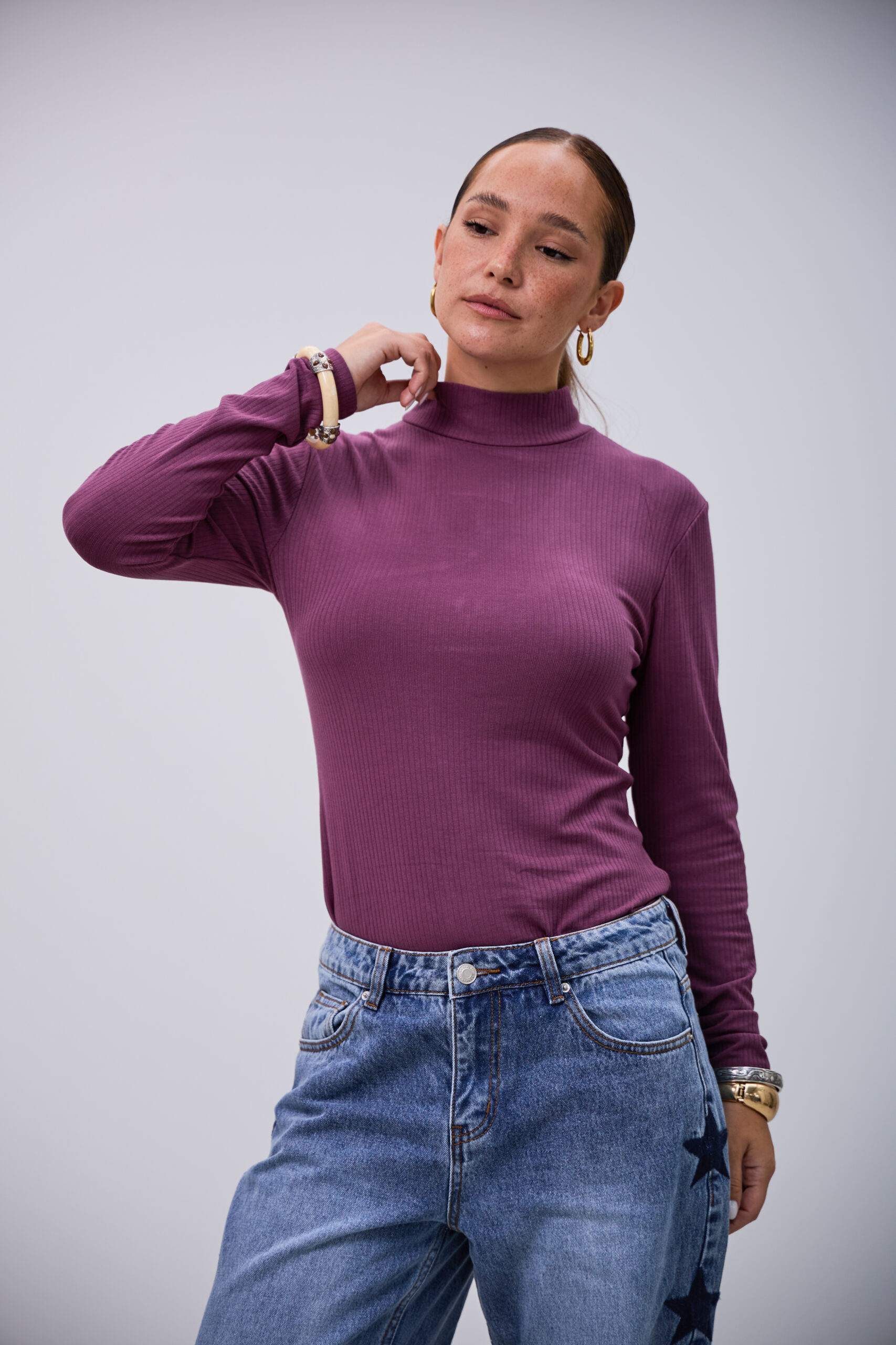 Polerita Basica Larga Violeta L26-3320 - Imagen 5