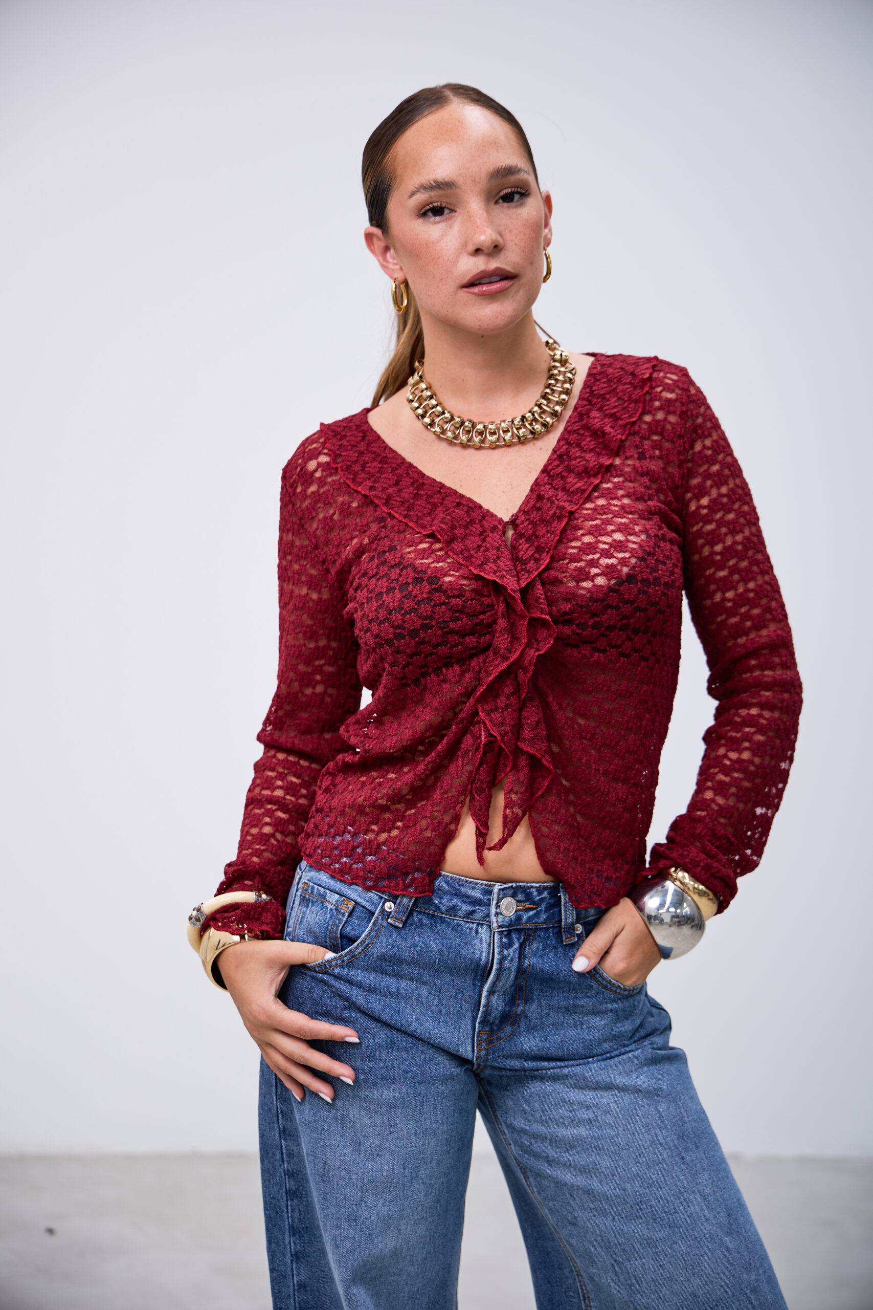 Blusa Poder Bordeaux L26-3327