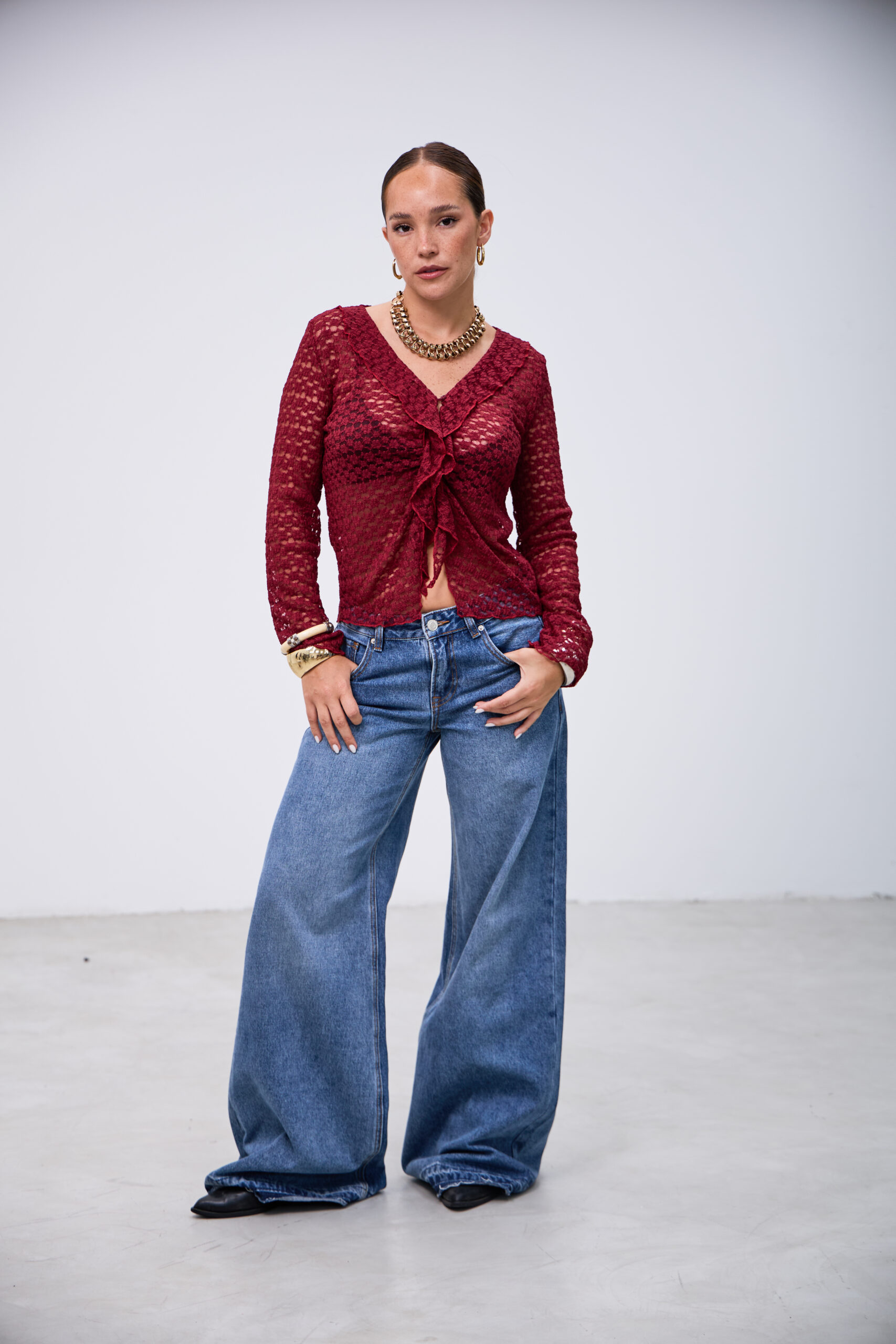 Blusa Poder Bordeaux L26-3327 - Imagen 4