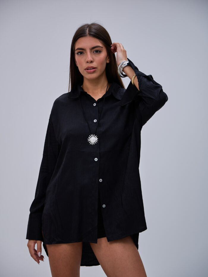 Camisa Lisa Negro L26-3307