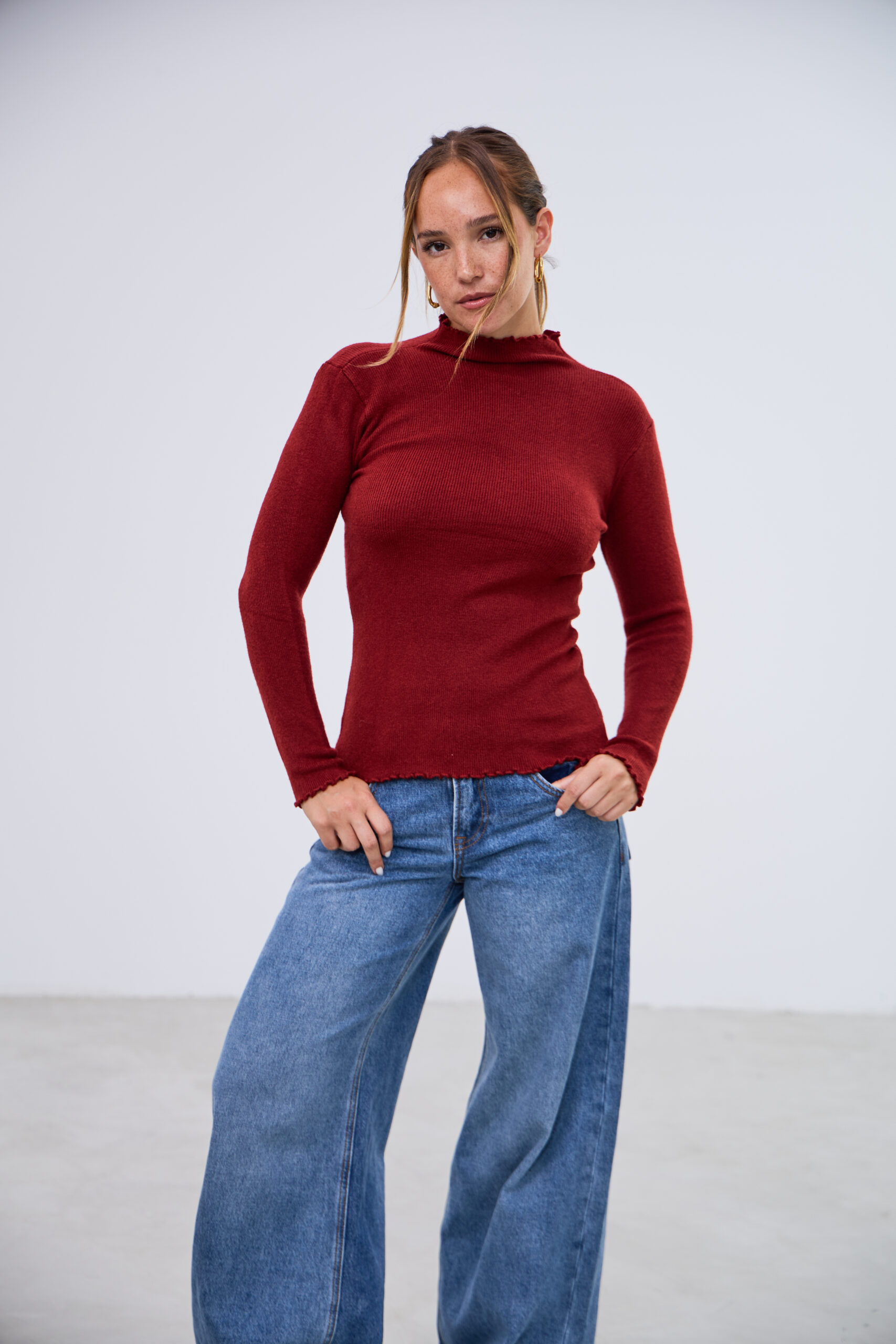 Polerita Tacto Bordeaux L26-3364 - Imagen 2