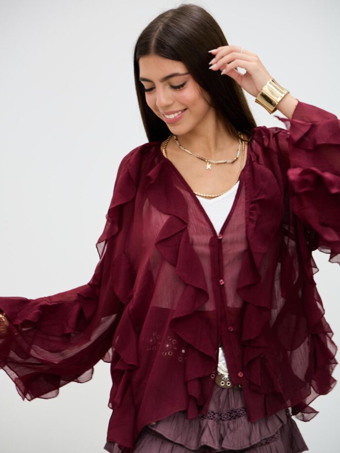 Blusa Delirio Bordeaux L26-3314
