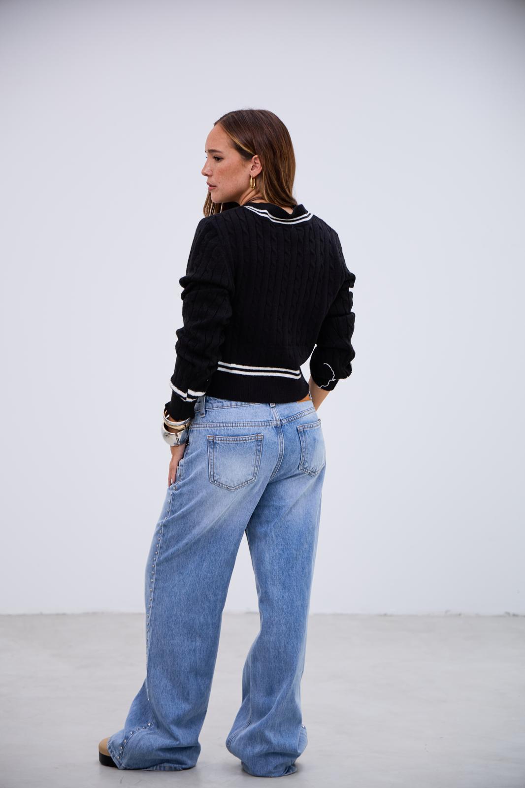 Sweater Deseo Negro L26-3363 - Imagen 2