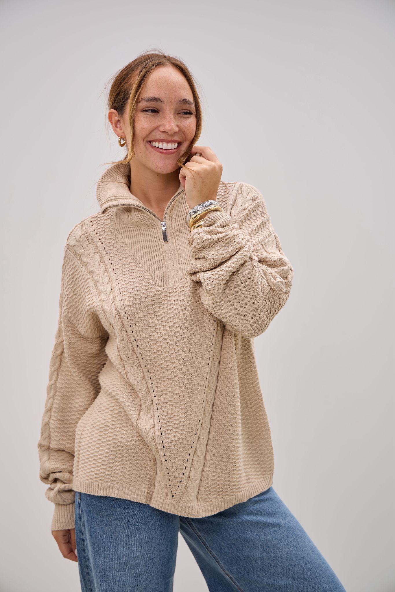 Sweater Impacto Beige L26-3368