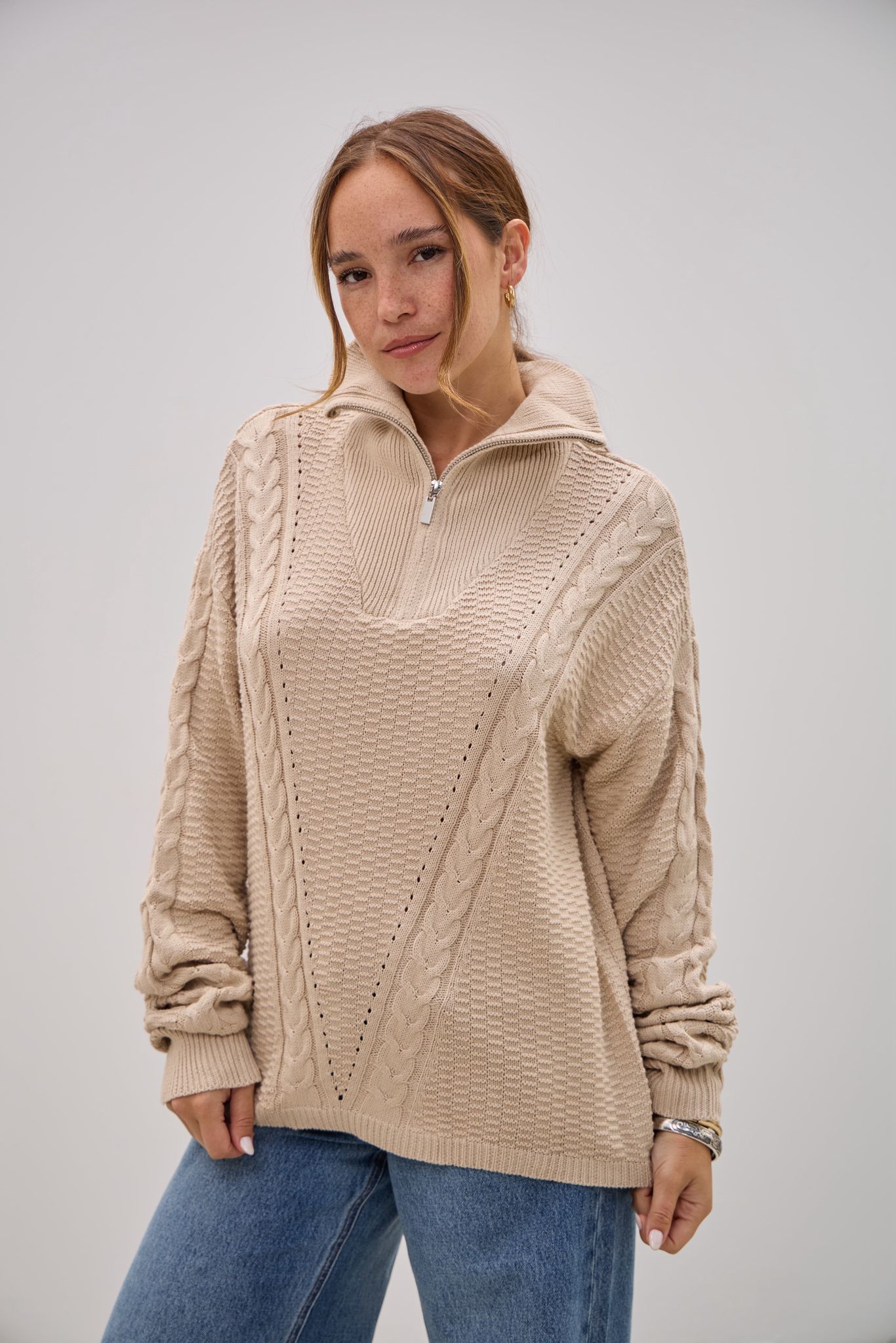 Sweater Impacto Beige L26-3368 - Imagen 3