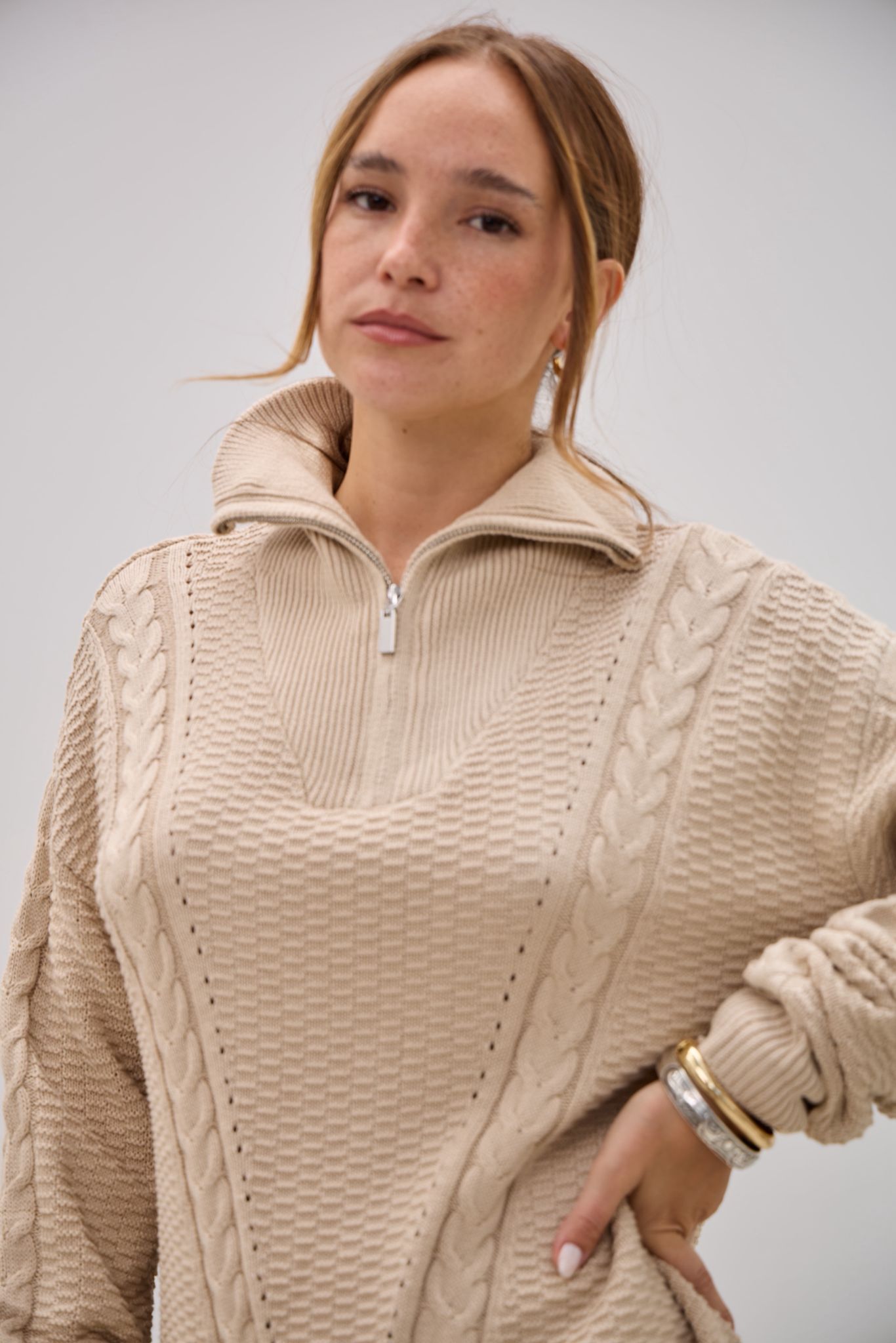 Sweater Impacto Beige L26-3368 - Imagen 4