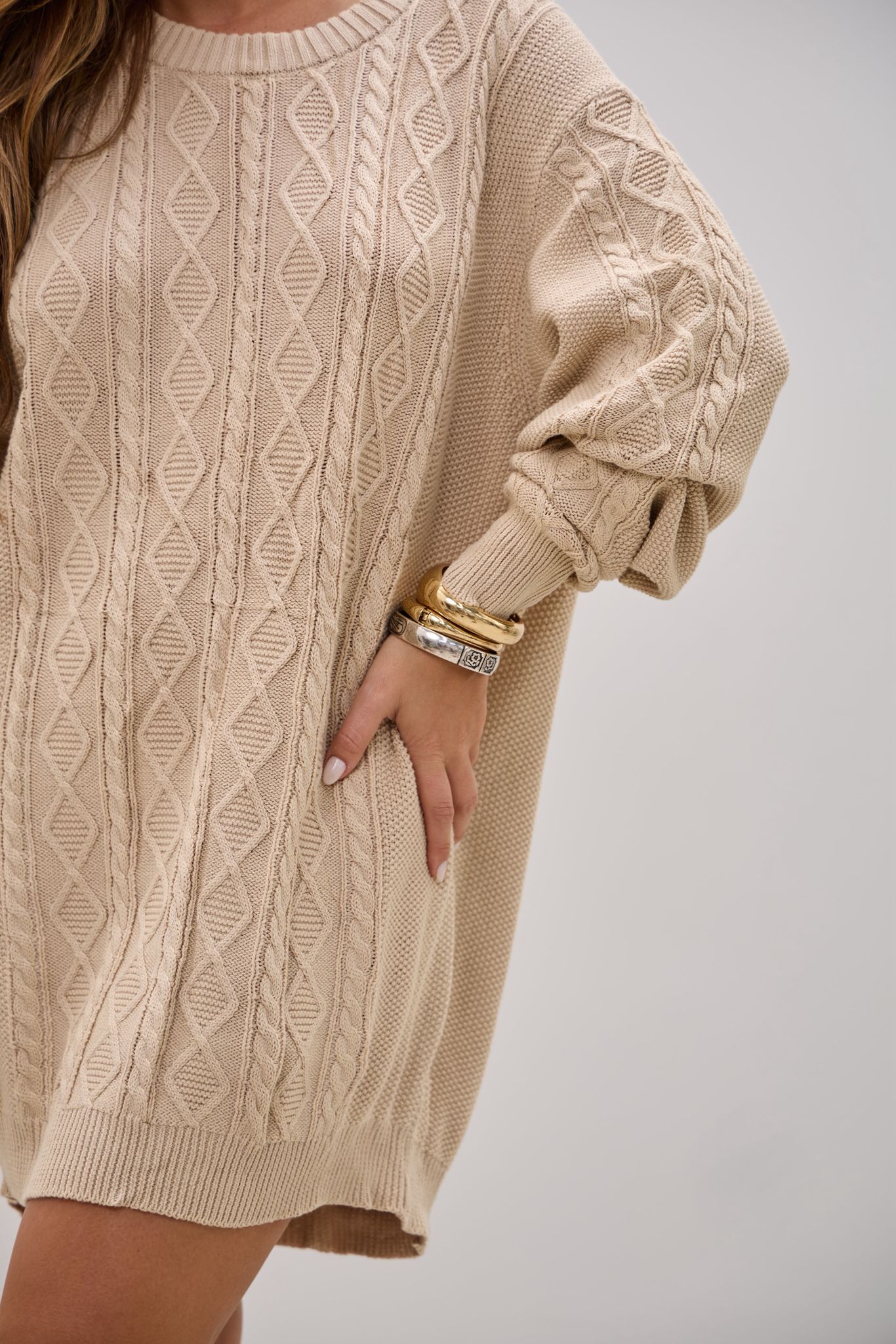 Sweater Instinto Beige L26-3366 - Imagen 2