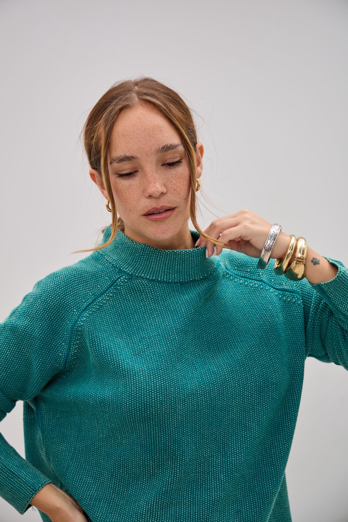 Sweater Frecuencia Verde L26-3367 - Imagen 2