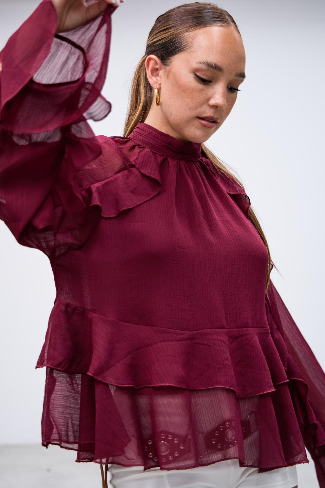 Blusa Elevacion Bordeaux l26-3325