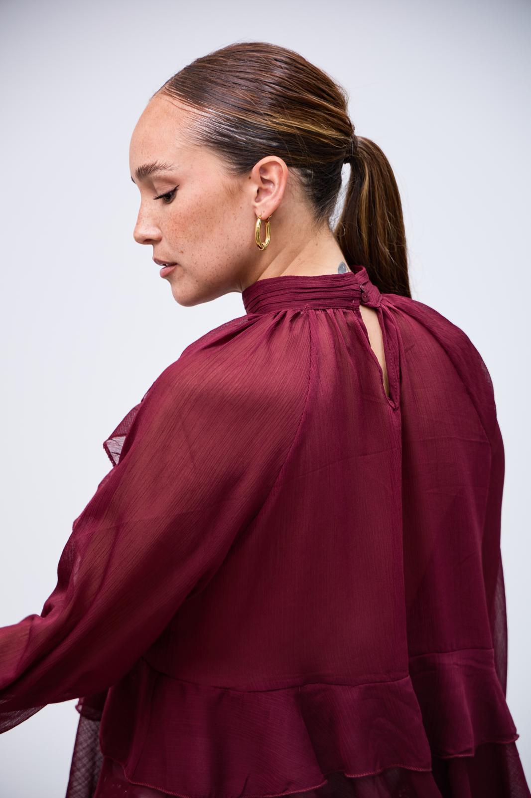 Blusa Elevacion Bordeaux l26-3325 - Imagen 6