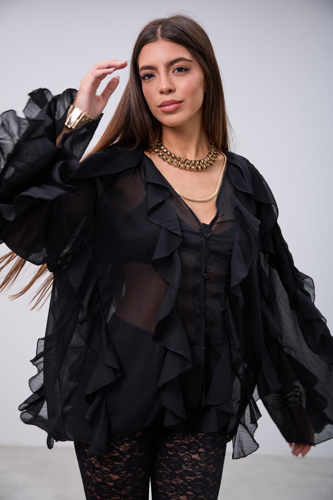 Blusa Delirio Negra L26-3314 - Imagen 4