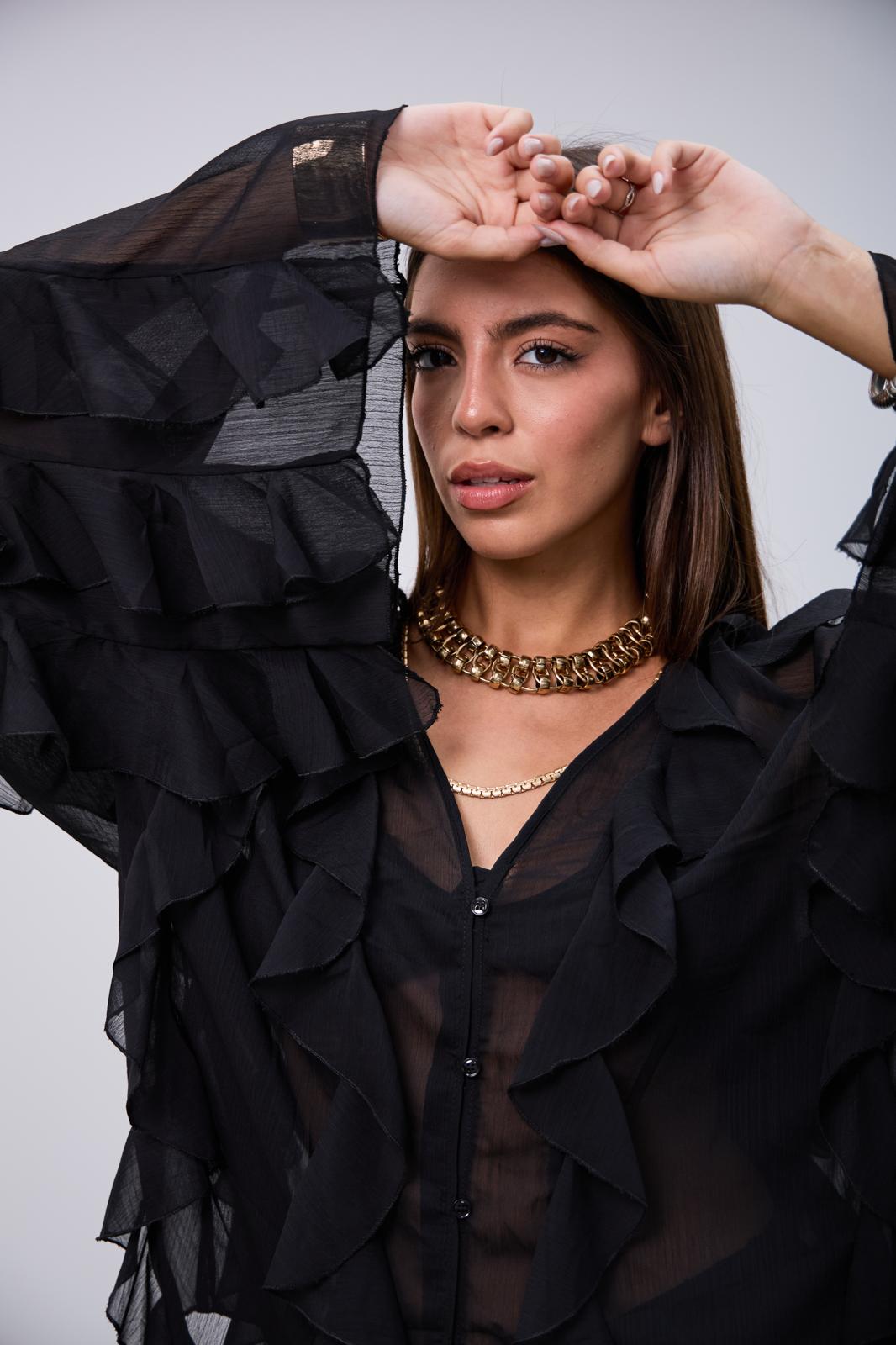 Blusa Delirio Negra L26-3314 - Imagen 5