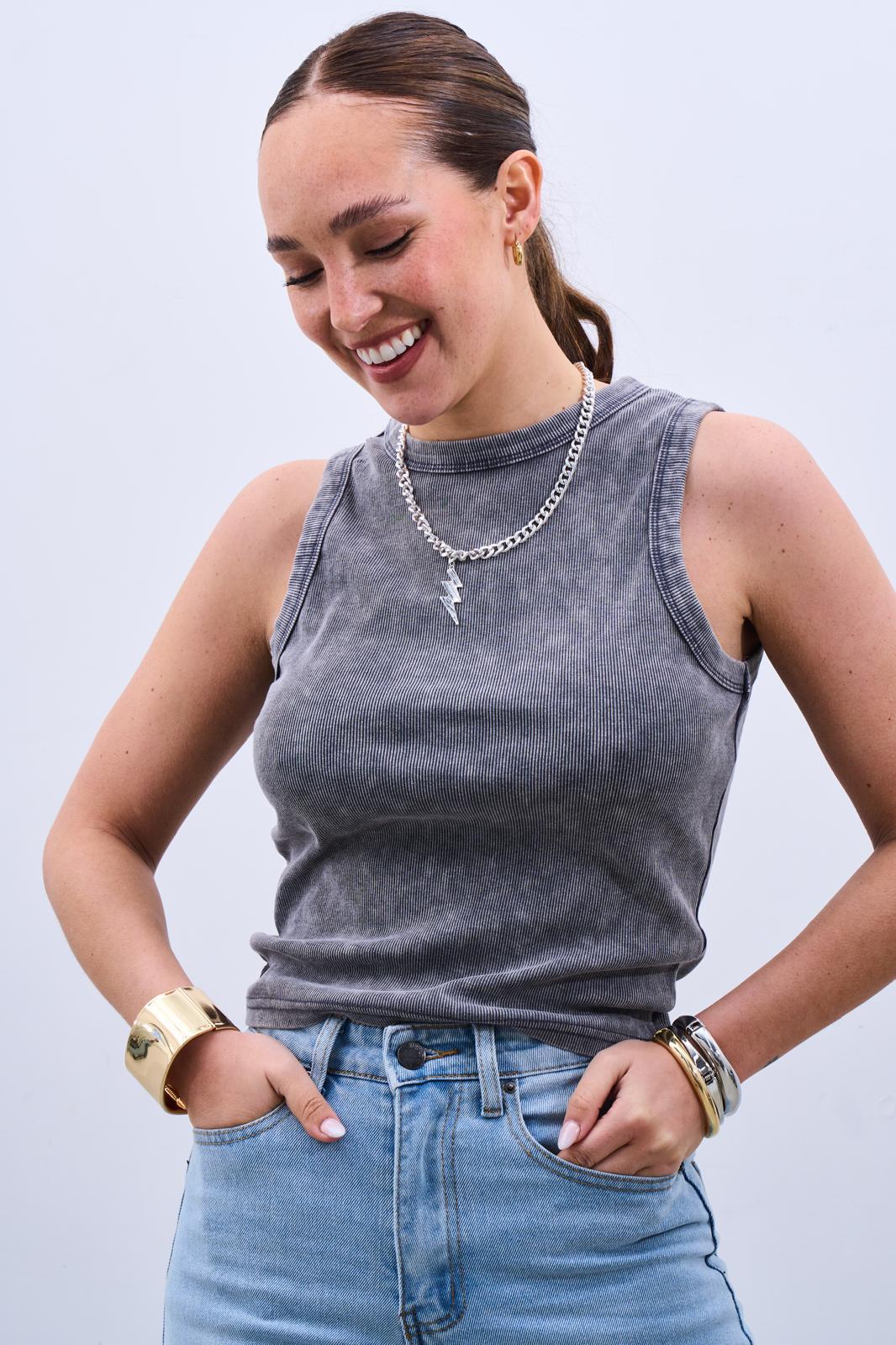 Musculosa Acid Gris L26-3309 - Imagen 2