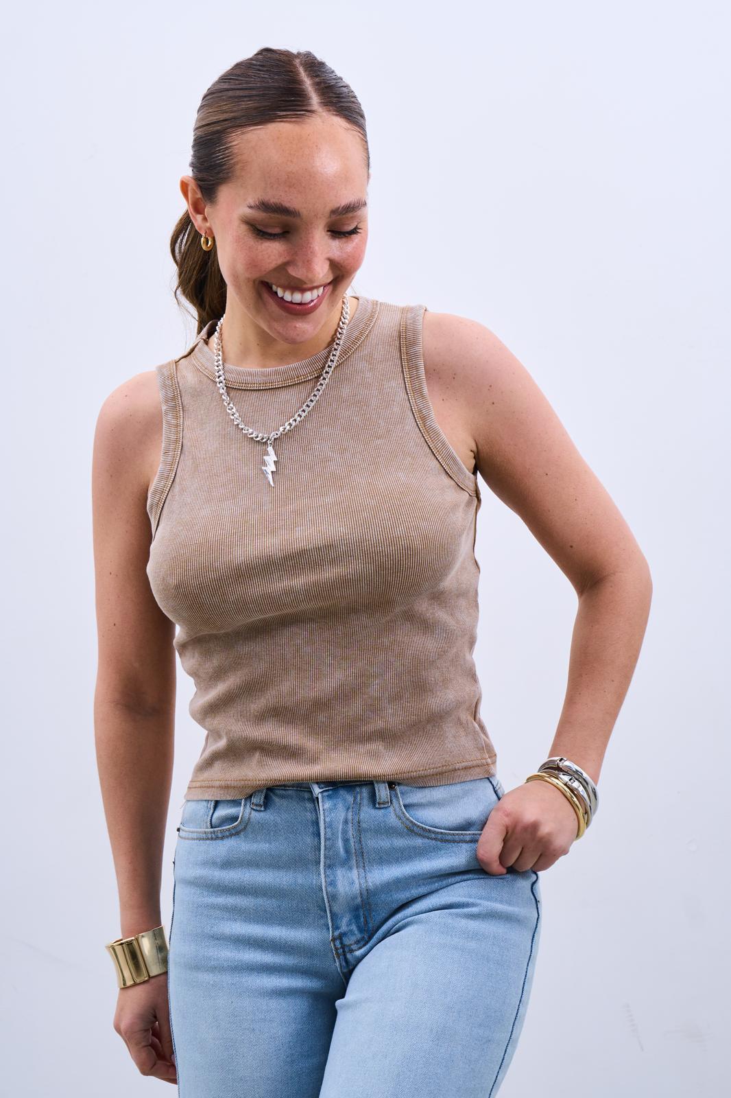 Musculosa Acid Beige L26-3309 - Imagen 3