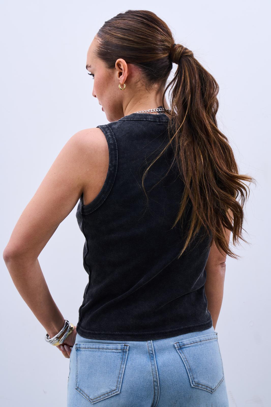 Musculosa Acid Negro L26-3309 - Imagen 3