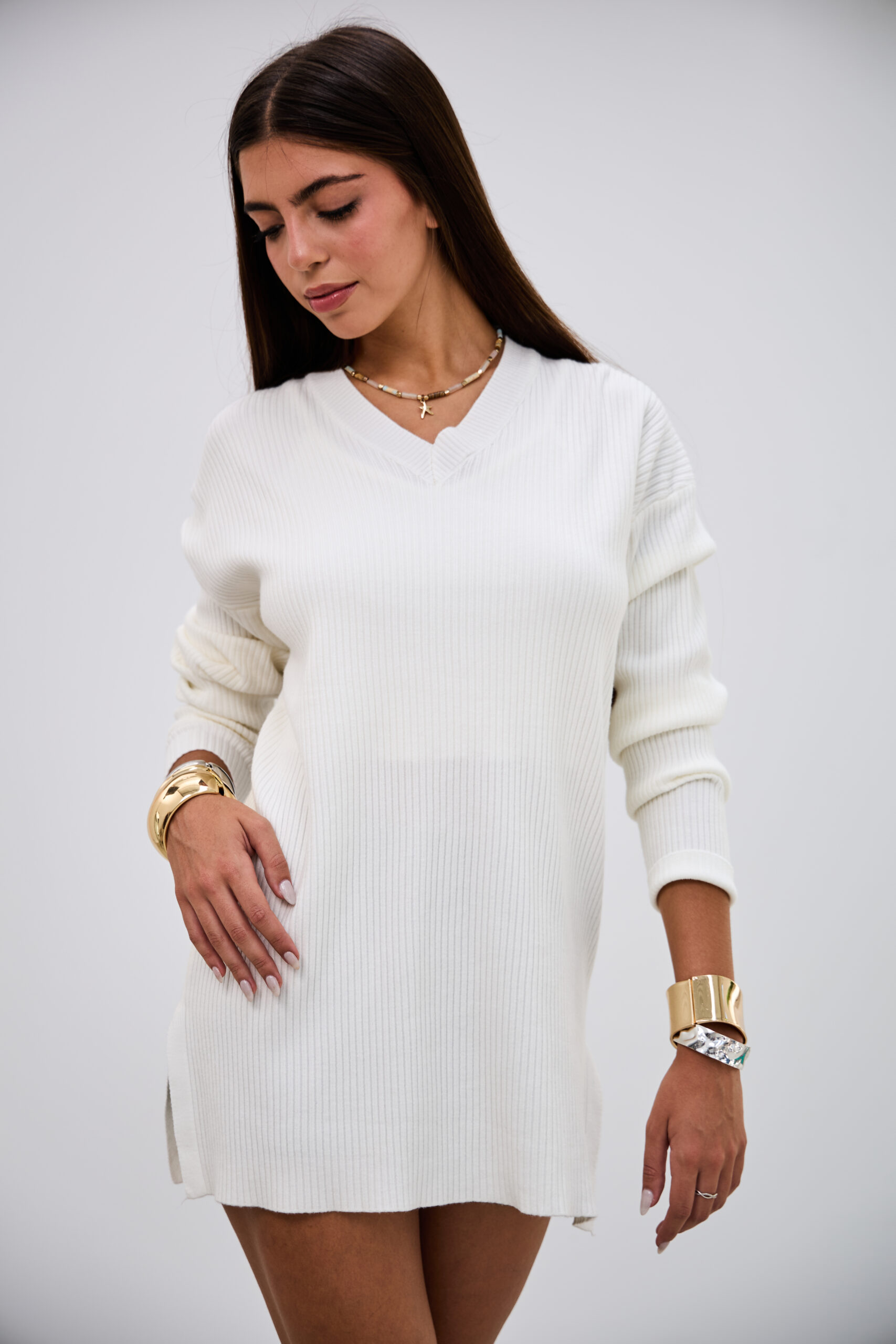 Sweater Dosis Blanco L26-3358 - Imagen 3