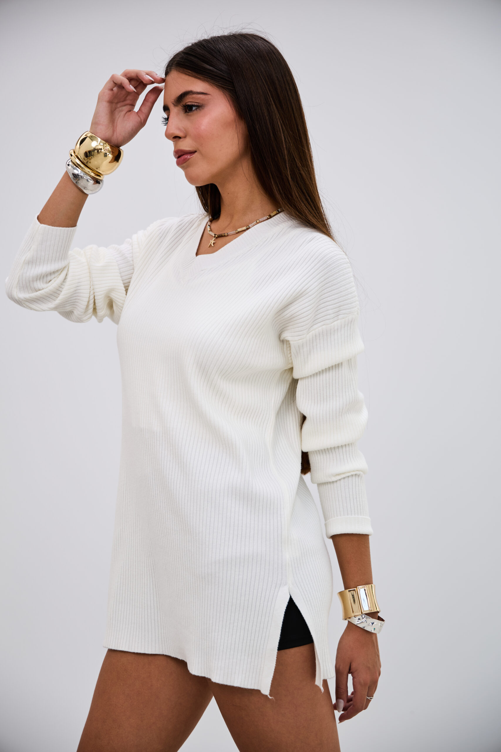Sweater Dosis Blanco L26-3358 - Imagen 4