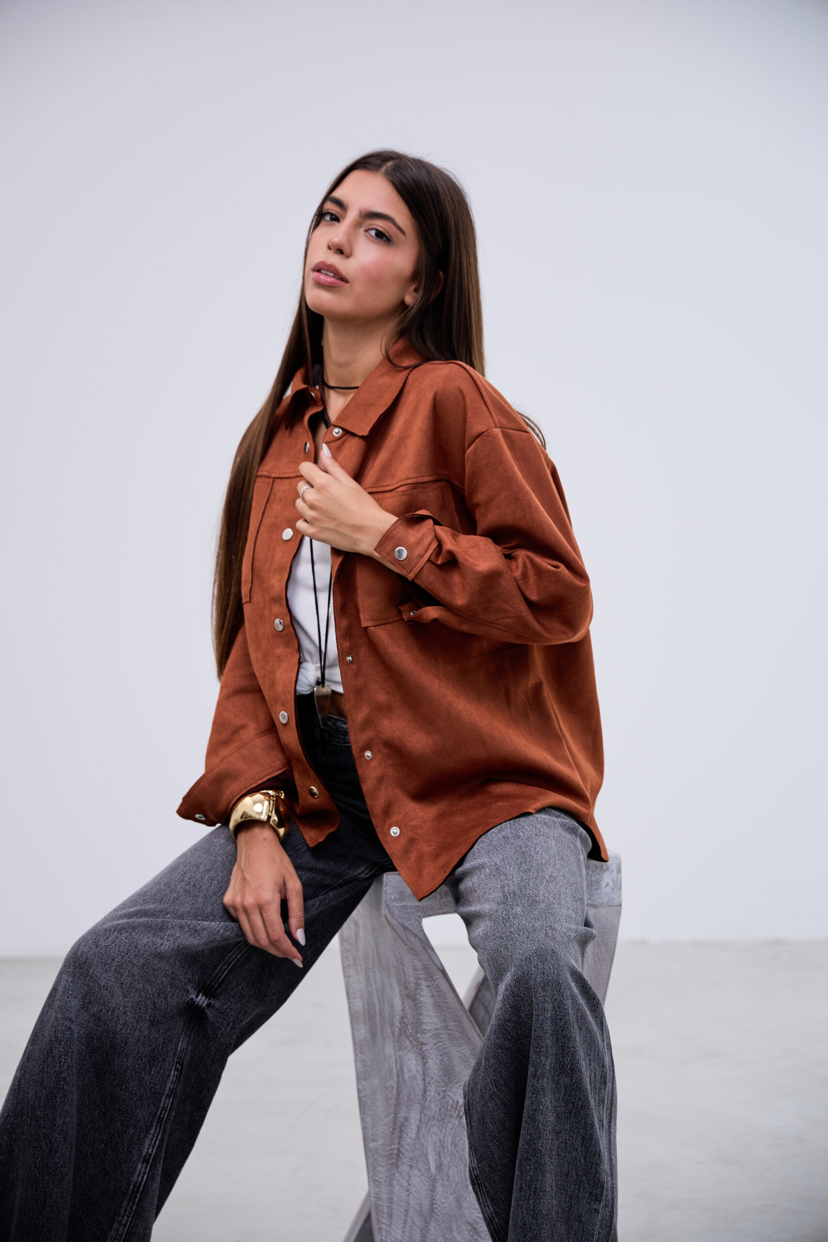 Sobrecamisa Gamuza Terracota L26-3317