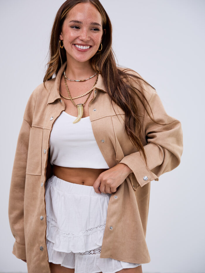 Sobrecamisa Gamuza Beige L26-3317